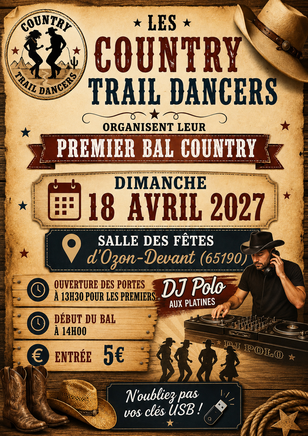Affiche Événement country — 18 avril 2027