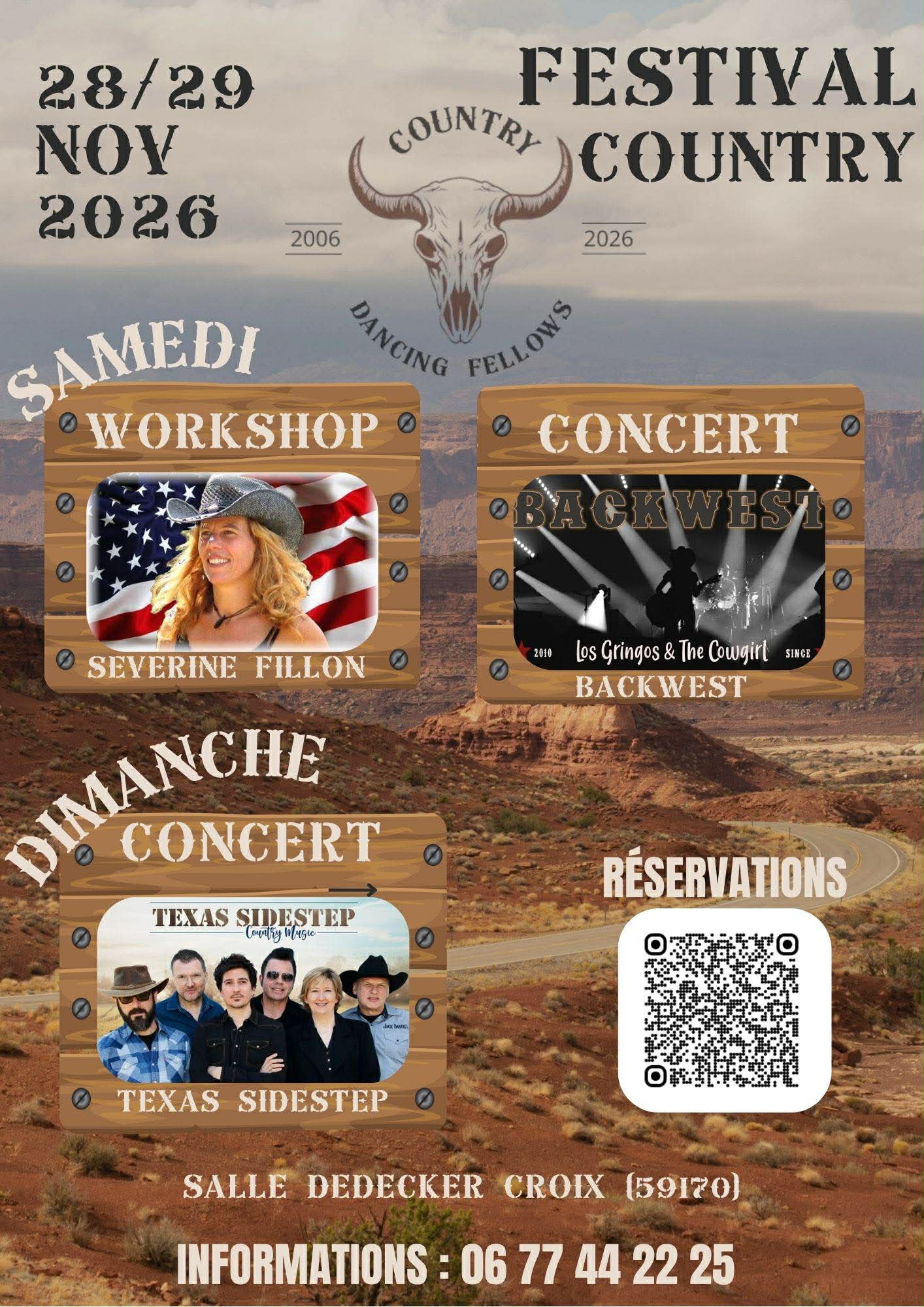 Affiche FESTIVAL COUNTRY à 59170 — 28 novembre 2026