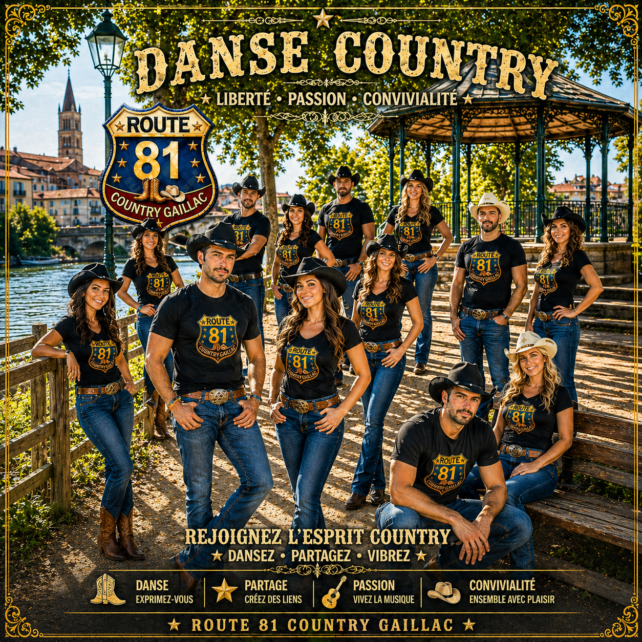 Affiche des cours de country à Gaillac
